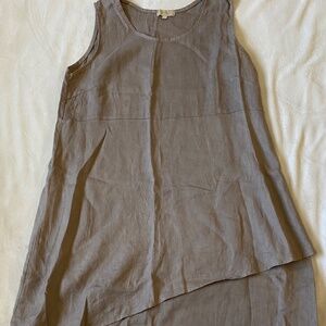 Ambro Tan Sleeveless Dress